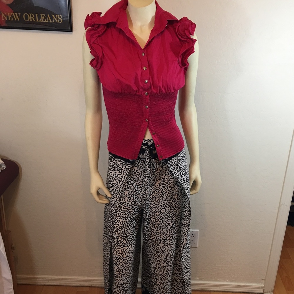Fuchsia Bebe Top